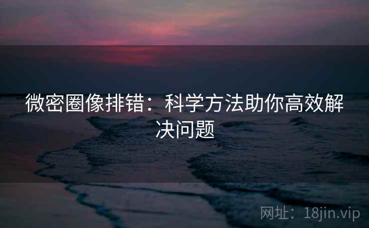 微密圈像排错：科学方法助你高效解决问题